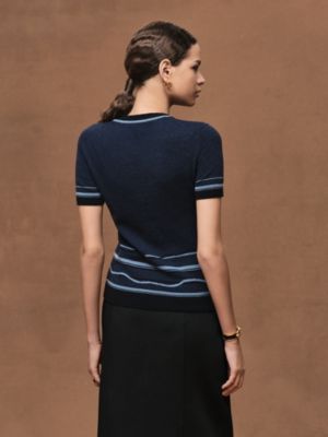 "Ex-Libris" short-sleeve sweater, View: Worn, worn, view 3 of 5