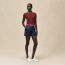 "Medor" short-sleeve sweater, rouge carmin