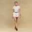 "Medor" short-sleeve sweater, blanc naturel