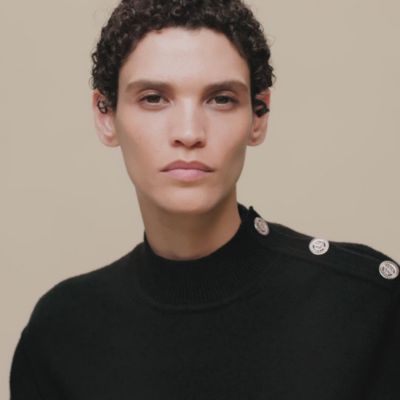 Buttoned sweater with "Ferronnerie" details, View: video, view 2 of 6