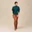 Buttoned sweater with "Ferronnerie" details, vert pin