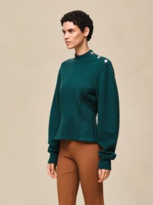 Buttoned sweater with "Ferronnerie" details, View: Worn, worn, view 2 of 5
