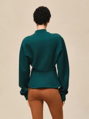 Buttoned sweater with "Ferronnerie" details, View: Worn, worn, view 3 of 5