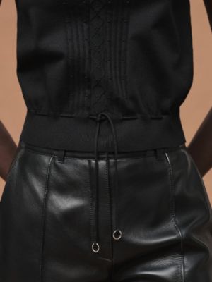 Short-sleeve sweater with ruffled details, View: Worn, worn, view 5 of 5
