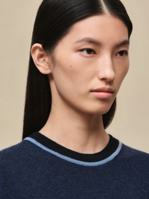 ロングスリーブスウェットニット チュニックスタイル 《エクスリブリス》モチーフ, イメージ: 着用例, worn, ビュー4の5