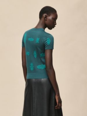 "Ferronnerie" short-sleeve sweater, View: Worn, worn, view 3 of 4