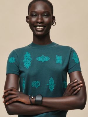 "Ferronnerie" short-sleeve sweater, View: Worn, worn, view 4 of 4