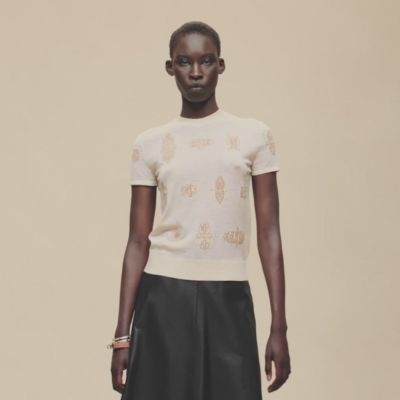 "Ferronnerie" short-sleeve sweater, View: video, view 2 of 6