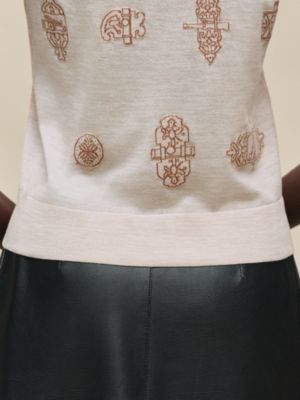 ショートスリーブニット 《フェロヌリー》モチーフ, イメージ: 着用例, worn, ビュー6の6