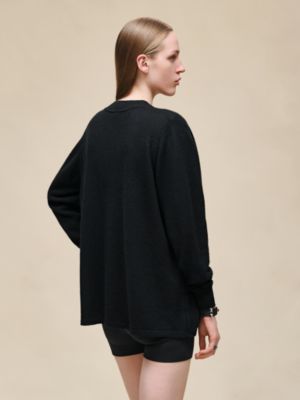 Cashmere long-sleeve sweater, View: Worn, worn, view 3 of 5