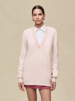 Cashmere long-sleeve sweater, View: Worn, worn, view 2 of 5