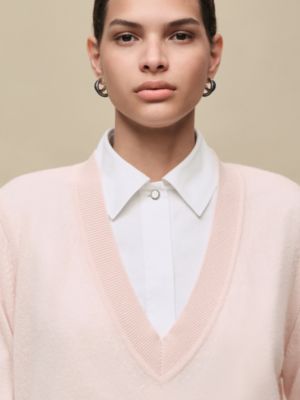 Cashmere long-sleeve sweater, View: Worn, worn, view 4 of 5