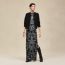 Cashmere long-sleeve cardigan, noir