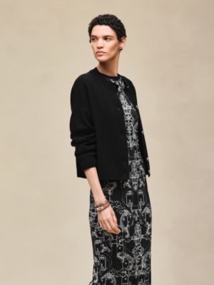 Cashmere long-sleeve cardigan, View: Worn, worn, view 3 of 5