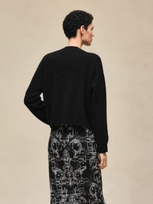 Cashmere long-sleeve cardigan, View: Worn, worn, view 4 of 5