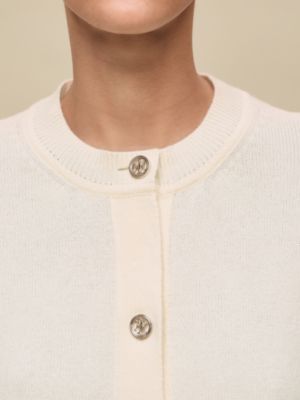 Cashmere long-sleeve cardigan, View: Worn, worn, view 6 of 6
