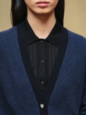 ロングスリーブカーディガン, イメージ: 着用例, worn, ビュー5の7
