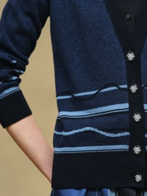 ロングスリーブカーディガン, イメージ: 着用例, worn, ビュー7の7