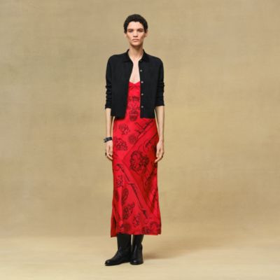 Zipped cardigan - Black | Hermès Canada