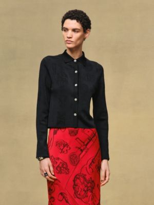 "Ferronnerie" long-sleeve cardigan, View: Worn, worn, view 2 of 5