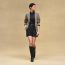 "Medor" long-sleeve cardigan, gris/étoupe