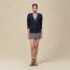 "Medor" long-sleeve cardigan, bleu outremer