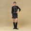 "Ferronnerie" long-sleeve cardigan, noir