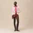 "Ferronnerie" long-sleeve cardigan, rose opaline