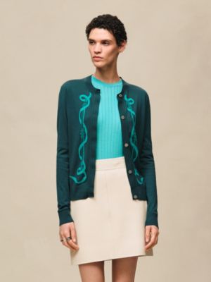 "Ferronnerie" long-sleeve cardigan, View: Worn, worn, view 2 of 5