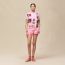"Bride a Bloc" short-sleeve sweater, gris pierre de lune
