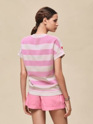 "Bride a Bloc" short-sleeve sweater, View: Worn, worn, view 3 of 5