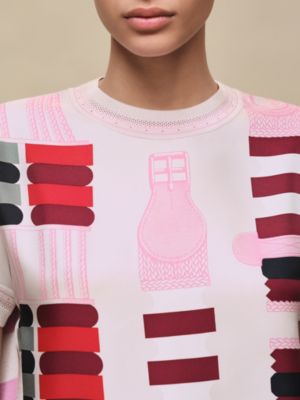 "Bride a Bloc" short-sleeve sweater, View: Worn, worn, view 4 of 5