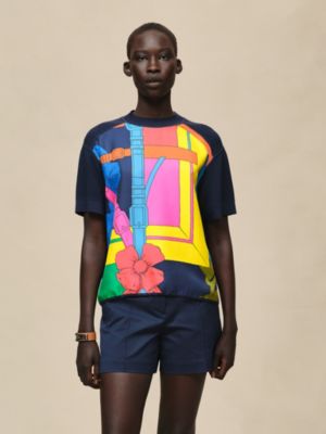 ショートスリーブルーズフィットニット 《グラン・マネージュ・デタイユ・リミックス》モチーフ, イメージ: 着用例, worn, ビュー2の5