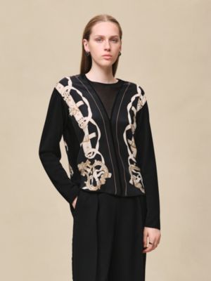 Pull manches longues twillaine imprimé «&nbsp;Ferronnerie Remix&nbsp;», Vue: Vue portée, worn, vue 2 sur 5