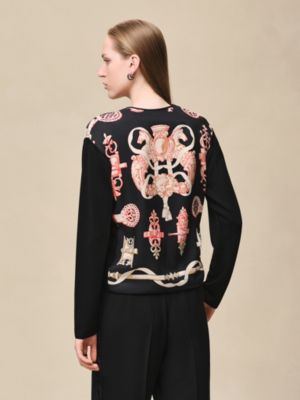 Pull manches longues twillaine imprimé «&nbsp;Ferronnerie Remix&nbsp;», Vue: Vue portée, worn, vue 3 sur 5