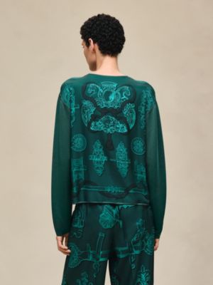 "Ferronnerie Remix" long-sleeve twillaine sweater, View: Worn, worn, view 3 of 5