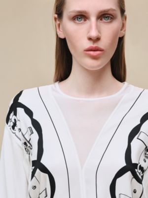 Pull manches longues twillaine imprimé «&nbsp;Ferronnerie Remix&nbsp;», Vue: Vue portée, worn, vue 4 sur 5