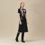 "Ferronnerie Remix" short-sleeve twillaine sweater, noir