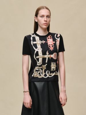 Jersey de manga corta twillaine estampado "Ferronnerie Remix", Vista: Ver artículo puesto, worn, vista 2 de 5