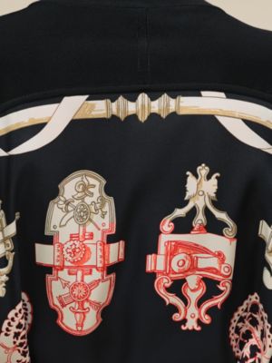 "Ferronnerie Remix" long-sleeve twillaine cardigan, View: front, front, view 7 of 7