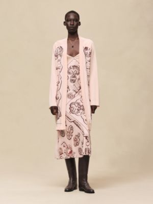 "Ferronnerie Remix" long-sleeve twillaine cardigan