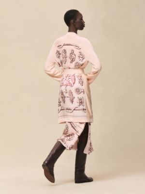 "Ferronnerie Remix" long-sleeve twillaine cardigan, View: Worn, worn, view 2 of 6
