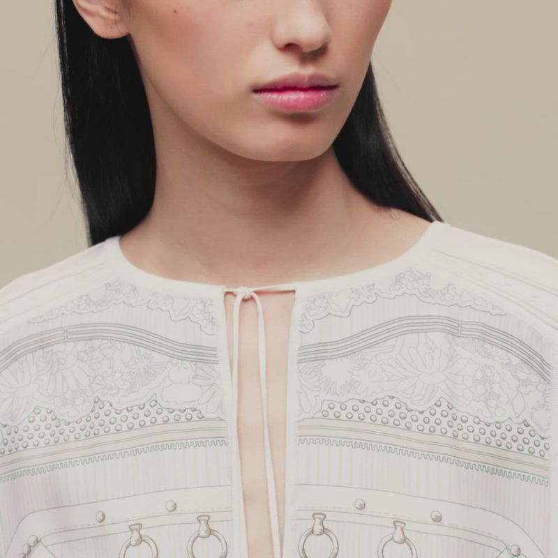 HERMES Voyage au Long COURS長袖シャツ Cashmere long-sleeve cardigan | Hermès Canada