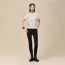 "Aux Champs en Fleurs Raye" short-sleeve sweater, gris perle