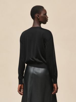 "Ferronnerie Remix" long-sleeve twillaine sweater, View: Worn, worn, view 3 of 5