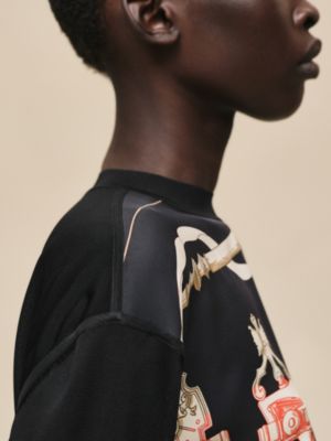 "Ferronnerie Remix" long-sleeve twillaine sweater, View: Worn, worn, view 5 of 5