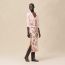 "Ferronnerie Remix" long-sleeve twillaine cardigan, rose opaline