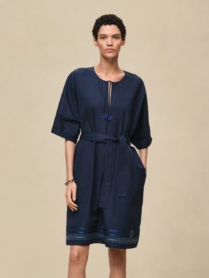 Embroidered beach caftan, View: Worn, worn, view 3 of 6