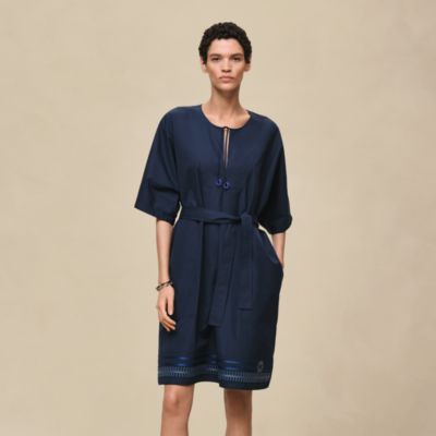 beach caftan dress Caftan Dress - Caramel and French Blue main image 0