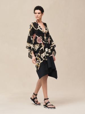 Caftan de plage imprimé «&nbsp;Ferronnerie Remix&nbsp;»